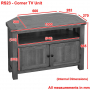 Rustic Oak Corner TV Unit - Up to 50" TV Size