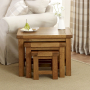 Rustic Oak Large Nest of Tables