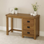 Rustic Oak Pedestal Dressing Table