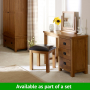 Rustic Oak Pedestal Dressing Table