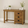 Rustic Oak Pedestal Dressing Table