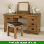 Rustic Oak Dressing Table Stool