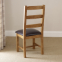 Rustic Oak Ladder Back Dining Chair