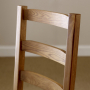 Rustic Oak Ladder Back Dining Chair