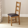 Rustic Oak Ladder Back Dining Chair