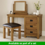 Rustic Oak Dressing Table Stool