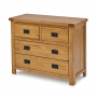 Rustic Oak 2 over 2 Drawer Chest of Drawers