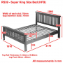 Rustic Solid Oak 6ft Super King Size Bed