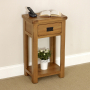 Rustic Oak Small Hall Console Table