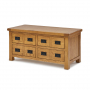 Rustic Oak 4 Drawer Storage Coffee Table