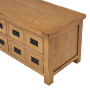 Rustic Oak 4 Drawer Storage Coffee Table