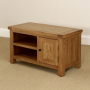 Rustic Oak Small Compact TV Unit Cabinet - Up to 45" TV Size