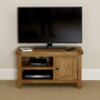 Rustic Oak Small Compact TV Unit Cabinet - Up to 45" TV Size