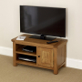 Rustic Oak Small Compact TV Unit Cabinet - Up to 45" TV Size