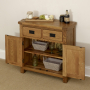 Rustic Oak Mini 2 Drawer 2 Door Sideboard