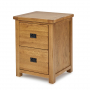 Rustic Oak Filing Cabinet