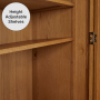 Rustic Oak Large Double Kitchen Larder Pantry Cupboard