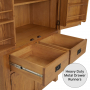 Rustic Oak Large Double Kitchen Larder Pantry Cupboard