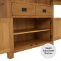 Rustic Oak Large Double Kitchen Larder Pantry Cupboard