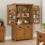 Rustic Oak Large Double Kitchen Larder Pantry Cupboard