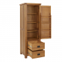 Rustic Oak Single Kitchen Larder Pantry Cupboard