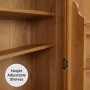 Rustic Oak Single Kitchen Larder Pantry Cupboard