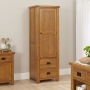 Rustic Oak Single Kitchen Larder Pantry Cupboard