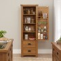 Rustic Oak Single Kitchen Larder Pantry Cupboard