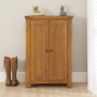 Rustic Oak Large Shoe Storage Cupboard