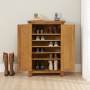 Rustic Oak Large Shoe Storage Cupboard