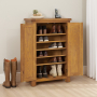 Rustic Oak Large Shoe Storage Cupboard