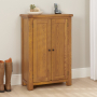 Rustic Oak Large Shoe Storage Cupboard