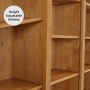 Rustic Oak Grand Library Bookcase with 3 Drawers