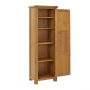 Rustic Oak Single Shaker Linen Storage Cupboard