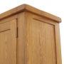 Rustic Oak Single Shaker Linen Storage Cupboard