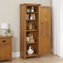 Rustic Oak Single Shaker Kitchen Pantry Cupboard