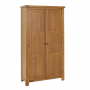 Rustic Oak Double Shaker Linen Storage Cupboard