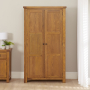 Rustic Oak Double Shaker Kitchen Pantry Cupboard