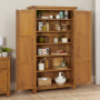 Rustic Oak Double Shaker Kitchen Pantry Cupboard