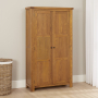 Rustic Oak Double Shaker Linen Storage Cupboard