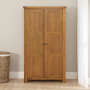 Rustic Oak Double Shaker Linen Storage Cupboard