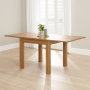 Rustic Oak Square Flip Top Dining Table – Extending 90 to 180cm