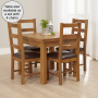 Rustic Oak Square Flip Top Dining Table – Extending 90 to 180cm