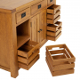 Rustic Oak Large Kitchen Island with Bar Top (4 Seater)