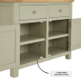 Marbury Sage Green Painted Medium 2 Door 2 Drawer Sideboard