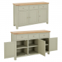 Marbury Sage Green Painted Large 3 Drawer 3 Door Sideboard