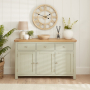 Marbury Sage Green Painted Large 3 Drawer 3 Door Sideboard