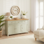 Marbury Sage Green Painted Large 3 Drawer 3 Door Sideboard