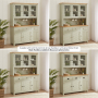 Marbury Sage Green Painted Large Glazed Dresser Sideboard