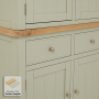 Marbury Sage Green Painted Triple Kitchen Larder Pantry Cupboard